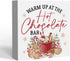 iRudyard Hot Chocolate Bar Wooden Box Sign,Hot Cocoa Bar Chirismas Desk Decor 5