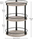 3-Tier Countertop, SR23BG YATINEY Lazy Susan Organizer, Rotating Spice Rack, Spinning Organizer, Industrial Turntable