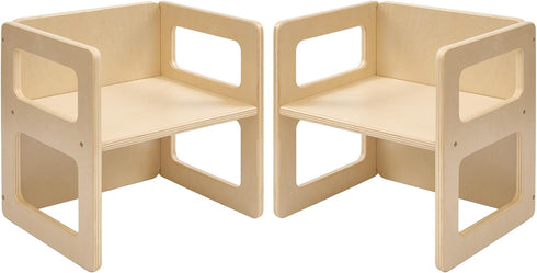 FUNLIO Height Adjustable Montessori Weaning Chair for Age 1-3, Quality Solid Wooden