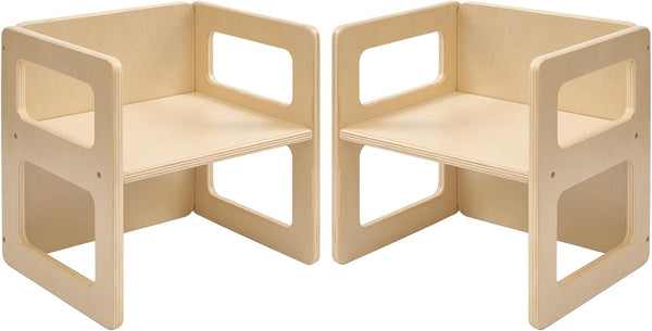 FUNLIO Height Adjustable Montessori Weaning Chair for Age 1-3, Quality Solid Wooden