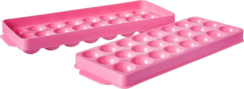 Hutzler Ice Ball Tray, 24 Balls, Pink