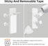 Shower Hook Inside Razor Holder - Adhesive Waterproof Wall Hook for Hanging Shower Accessories, White 4-Pack