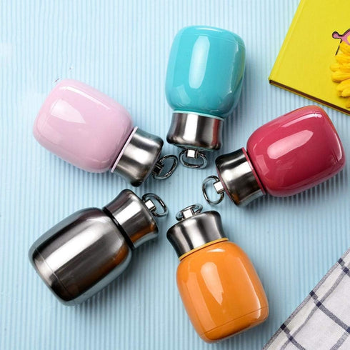 Mini 7 oz Stainless Steel Water Bottle, Small Vacuum Insulated Leak Proof Sport Tumbler for Hot and Cold Water, Rose