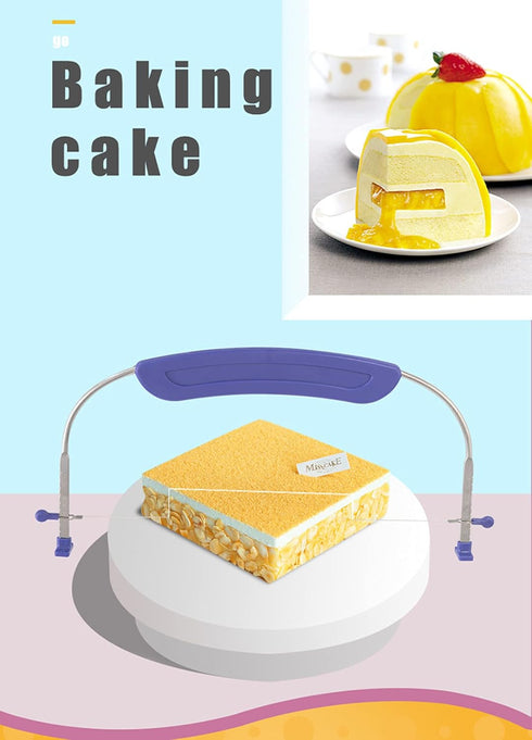 WAFJAMF Adjustable Cake Leveler Cutter, Professional Cake Slicer for Leveling Tops, Suitable for 10 Inch Cake,