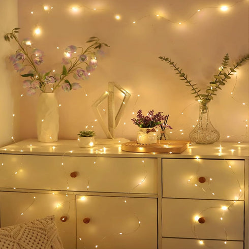 Ranlraka 2Pack 7Ft 20 Battery Powered Fairy Led String Lights LED Twinkle Lights Home Bedroom Indoor Outdoor Halloween