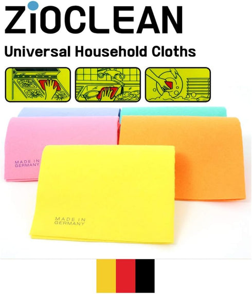 ZIOCLEAN 30 Packs 15 inch 15 inch German Universal Household Color Dish Cloths x Wide Size Machine Washable Super