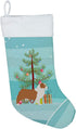 Caroline's Treasures BB2951CS Australian Shepherd Dog Merry Christmas Tree Stocking, Fireplace Hanging Holiday Decor