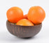 ChezMax Natural Coconut Bowl, Handcrafted Round Bowl with Mother of Pearl Inlaid Shell for Entryway Table Storage