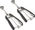 Small Cookie Scoop Set - 2 PCS, 1 tsp / 2 tsp Cookie Dough Scoops, 18/8 Stainless Steel with Quick Trigger Release