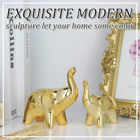 Sgorggo prosfalt A Pair Elephant Statue Home Decor,Modern Style Figurines,Sculpture for Office Desktop Bookshelf Living