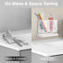 White Toothbrush Holders for Bathrooms, Wall Mounted with 2 Cup, Dry & Wet Separation, Bathroom Countertop Organizer Set