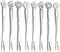 8Pcs 4.9 Inch Stainless Steel Flower Forks, Small Pickle Dessert Cake Forks for Banquet Party Seafood Cocktail