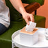 VEAREAR Sturdy Tissue Box Cover for Disposable Paper Facial Tissues, Mini Square Tissue Dispenser Holder for Bathroom