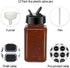 12 Pack 4oz Clear Plastic Spice Jars with Black Lids, Square Seasoning Containers with Chalk Labels, Kitchen Cabinet