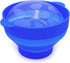 Mini Microwave Popcorn Popper, BPA Free Collapsible Silicone Bowl, Dishwasher Safe (Deep Sea Blue)