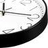 Foxtop 12 Inch Black Wall Clock, Silent Non Ticking Quartz Battery Operated Round Clock for Home Office Decor
