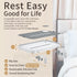 KIWIFOTOS Bedside Shelf with Silicone Pad Top, Clip On Nightstand Snack Organizer, 17" Large Dorm Room Bed Side Table