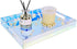 ROYALITA Iridescent Acrylic Tray with Handles, 12X9 Inch Serving Tray Spill Proof,