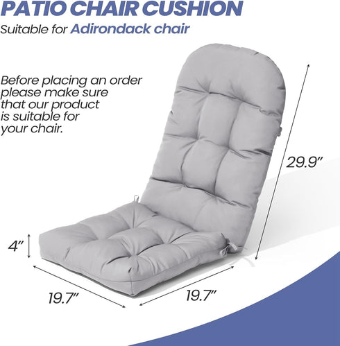 50x20x4 Inch, Crestlive Products Adirondack Chair Cushion, Outdoor Rocking Chair Cushion Water Resistant High Back