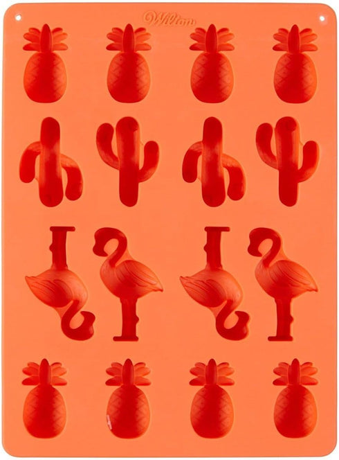 Wilton Mini Tropical Candy Mould, Silicone, Coral, 16 Holes