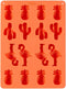 Wilton Mini Tropical Candy Mould, Silicone, Coral, 16 Holes