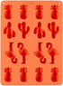 Wilton Mini Tropical Candy Mould, Silicone, Coral, 16 Holes