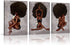 African American Wall Art - Yoga Women Natural Curly Hair Beauty Painting on Canvas