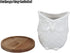 White Ceramic Owl Succulent Planter Pot with Drainage Tray, Cute Animal Cactus Container