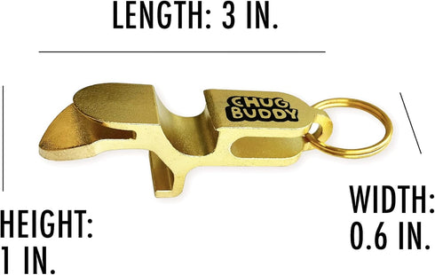 Shotgun Tool Metal Can Opener Keychain, 4in1 Tool for Parties, Tailgating Gift (Black)