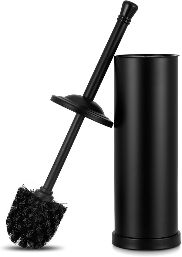 Black Toilet Brush and Holder Set,304 Stainless Steel Toilet Bowl Brush and