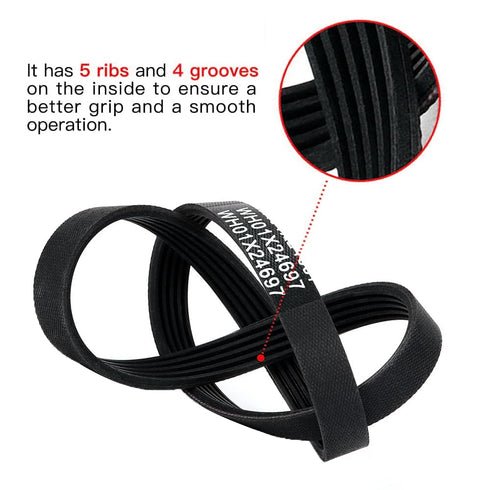 WH01X24697 Washing Machine Drive Belt Compatible with GE, Suitable 4585709 290D1101P003