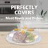 Clear Magnetic Microwave Cover for Food | Splatter Cover with Steam Vents | BPA-Free Dish Cover | Dishwasher Safe |