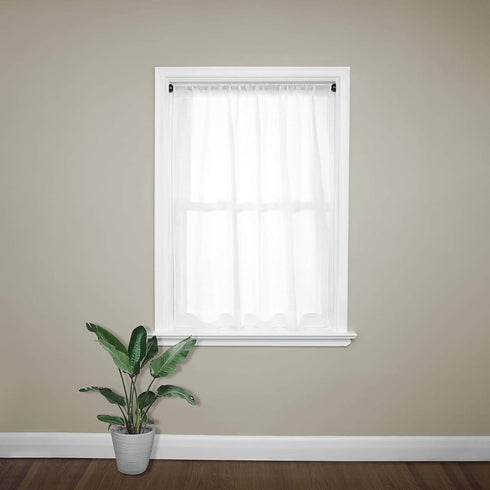 KXLIFE 2 Pack Decorative Tension Curtain Rod, 1/2-inch Nickle Drapery Rod for Window, (36-60 Inches)