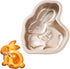 Crethinkaty Easter Bunny Mini Cake Pan, 5.5 Inch Non Stick Coating Baking Molds for Christmas Cake, Random Color