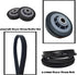 12001541 303373 Dryer Drum Roller Kit & 3-12959 Belt Replacement, Suitable for Maytag, Kenmore, Crosley