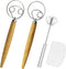Danish Dough Whisk Kits - 2 Pack Premium Stainless Steel Dutch Whisk & 1 Pack Hand Push Rotary Whisk Blender