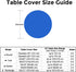 48 Inch Spandex Blue Round Tablecloth with Elastic Kitchen Dining Stretch Table Cover Non Slip Fitted Fabric Washable