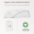 20 Inch Bioweaves Organic Waterproof Mattress Protector GOTS Certified Organic Cotton Crib Mattress Cover