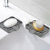 suyncyi 2 Pack Soap Dish with Drainage, Gray Silicone Soap Holder for Bathroom Sink