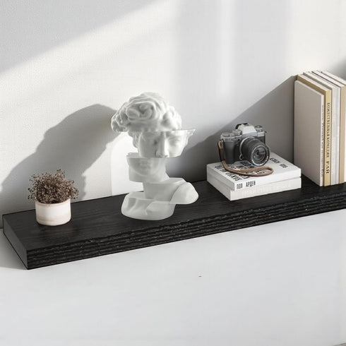 Delta Loom Bookshelf Decor Statue - Abstract Fragmented Bust Sculpture Aesthetic, Modern Greek David Head Art
