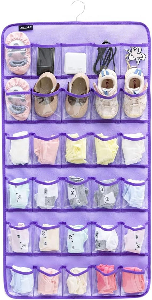 Hanging Baby Shoes Organizer Baby Headband Holder Closet Organizer for Baby Bow