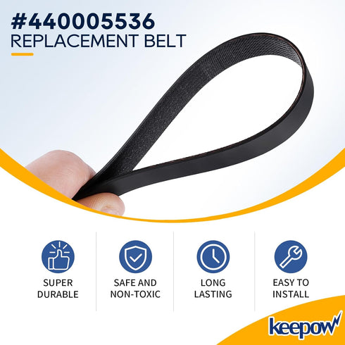 KEEPOW Vacuum Belt for Hoover Dual Power Max Carpet Cleaner FH51000, FH51001, FH51002, 3 Pack