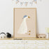 Generic 8x12in Silly Goose Canvas Wall Art, Cute Nursery Animal Aesthetic Poster, Goose with Baseball Hat Print