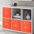 Robuy Set of 4 Foldable Cube Storage Bins, Fabric Storage Boxes with Dual Metal Handles for Organizing Clothes, Toys,