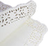 LJY 100 Pieces White Lace Rectangle Paper Doilies, Cake Packaging Pads, 10.5" x 14.5"