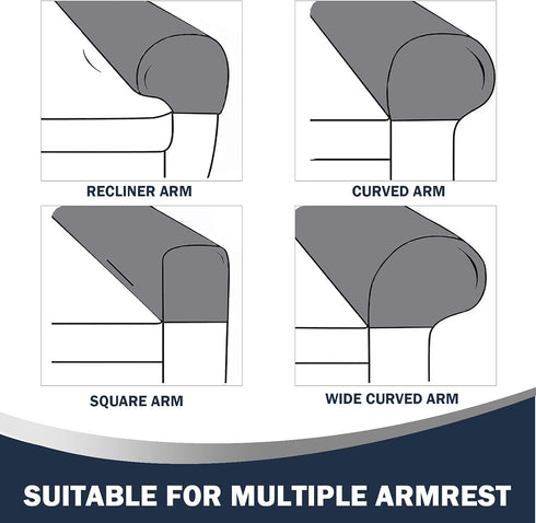 Sofa Arm Covers Stretch Velvet Plush Anti-Slip Protector for Couch Armrest, Set of 4, Taupe