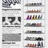 Mekek 9 Closet Free Standing Shoe Racks, Shoe Rack Organizer Tier - Portable Row Shoe Rack Shelf Cabinet Tower