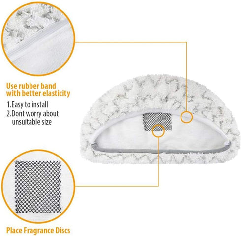Bissell Powerfresh Steam Mop Replacement Pads Compatible with 1940 1440 1544 Series, Washable Reusable (6-PACK)