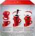 Melitta 640820 Ready Set Joe Filter Cone, Pourover Cone Manual Brewer, One Cup Brewer, Red