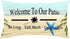 Tropical Beach Starfish Welcome Decorative Lumbar Pillow Case, 12x20 inches, Cotton Linen for Couch Sofa